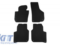 Set 4 covorase auto din mocheta, negru, compatibil cu compatibil cu SKODA Superb ab07/2008-05/2015, Superb Kombi 01/2010-08/2015-