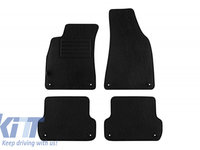 Set 4 covorase auto din mocheta, negru, compatibil cu compatibil cu AUDI A4, A4 Quattro 11/2000-10/2007, A4 Avant 09/2001-04/2008-