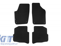 Set 4 covorase auto din mocheta, negru, compatibil cu compatibil cu VW Polo (9N) 08/2001-05/2009-