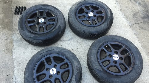 Set 4 Jante Aliaj + Anvelope Ford Ka Fiesta IV Originale 5,5Jx13H2 ET41 4x108 America 165/70 R13 - Poze Reale!