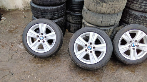 Set 4 Jante aliaj originale style 222 16'' R16 7JX16 ET44 BMW seria 1 E87 + anvelope 205/55RF16 stare buna