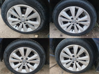 Set 4 Jante Roti Aliaj FARA Anvelope 205 55 16 R16 5x112 6.5Jx16H2 ET46 Audi A4 B5 1997 - 2001 Cod 5G0601025