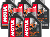 Set 5 Buc Ulei Motor Motul 2T Scooter Power 1L 105881