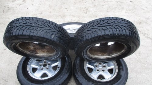 SET 5 JANTE ALIAJ R16 7J ORIGINALE JEEP ECHIPATE CU ANVELOPE M+S 235/70 R16 JEEP CHEROKEE KJ ⭐⭐⭐⭐⭐