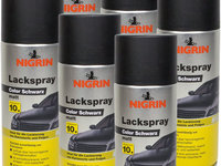Set 6 Buc Nigrin Spray Vopsea Negru Mat 400ML 74112