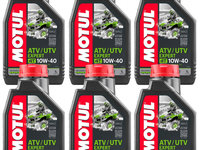 Set 6 Buc Ulei Motor Atv Motul 4T ATV-UTV Expert 10W-40 MA 1L 105938