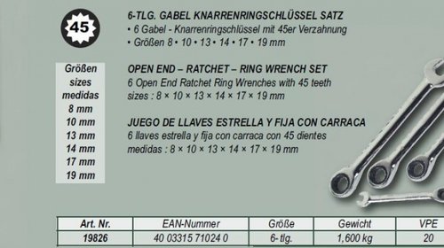 Set 6 Chei Combinate CLICKET - MANNESMANN