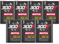 Set 7 Buc Ulei Motor Motul 300V Power Ester Core® Technology Car Racing Motor Oil 0W-40 2L 110857