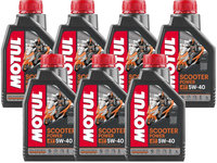 Set 7 Buc Ulei Motor Motul 4T Scooter Power 5W-40 1L 105958