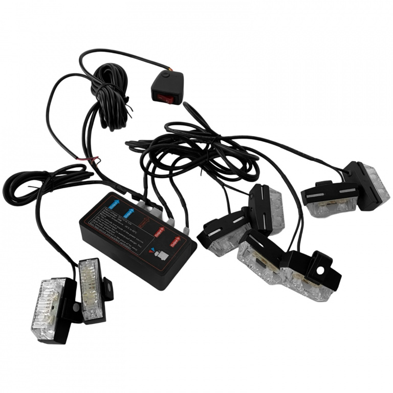 Set 8 Buc Lumini De Zi Led Alb Mini Proi