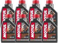 Set 8 Buc Ulei Motor Motul 4T Scooter Power 5W-40 1L 105958