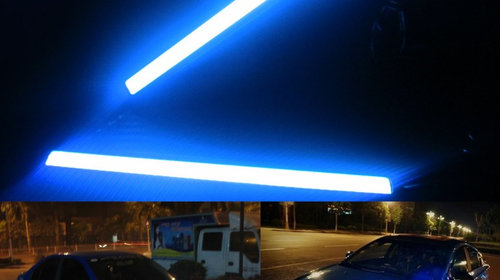 Set 8x lumini LED tuning auto masina DRL SuperBright 6 culori +CADOU!