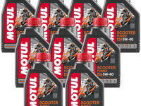 Set 9 Buc Ulei Motor Motul 4T Scooter Power 5W-40 1L 105958