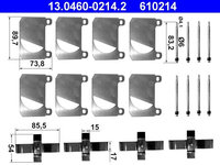 Set accesorii, placute frana ATE 13.0460-0214.2