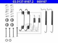 Set accesorii, sabot de frana CHEVROLET AVEO hatchback (T250, T255) (2007 - 2020) ATE 03.0137-9167.2