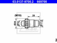 Set accesorii, saboti frana parcare BMW Seria 3 Cupe (E46) (1999 - 2006) ATE 03.0137-9700.2 piesa NOUA