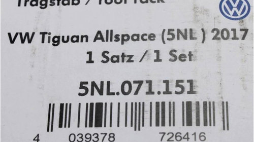 Set Bare Transversale Suport Portbagaj Oe Volkswagen Tiguan 2 2018→ Allspace 5NL071151