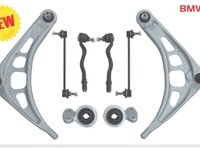 Set bascule BMW Seria 3 E46 cu bucsi si pivot bielete antiruliu si capete de bara