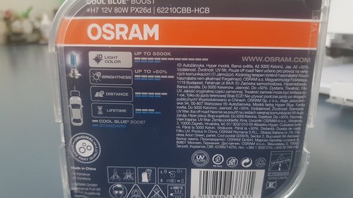 Set Bec H7 (2buc) OSRAM 80W COOL BLUE BOOST