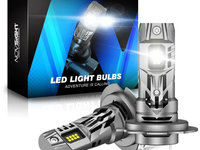 Set Bec LED CANBUS H7,H1,H4 6500K cu racire in bec[cip philips]12-24V