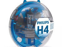 Set Becuri Rezerva Philips H4 12V 60/55W P43t + Becuri Semnalizare + Sigurante Essential Box 55718EBKM