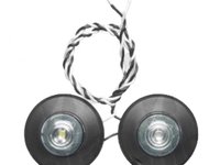 Set becuri tip led pentru lampi gabarit cu brat , diametru 60.5mm, culoare rosu si alb, 12V/ 24V