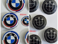 Set BMW 7 buc embleme capota portbagaj volan capace jante