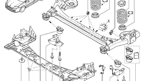 Set bucse punte spate pentru Renault Laguna 3