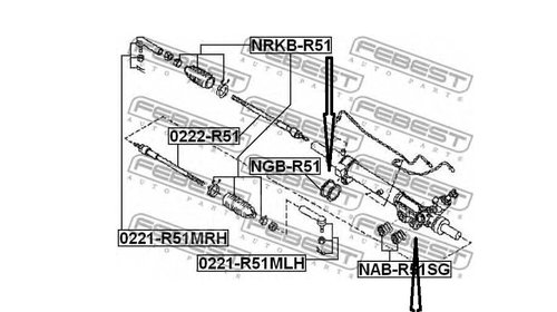 Set bucsi caseta directie NISSAN NAVARA (D40) NISSAN PATHFINDER III (R51)