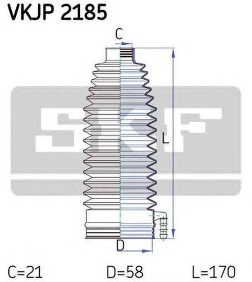 Set burduf directie Citroen C5 I Break DE SKF VKJP