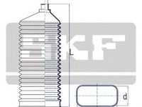 Set burduf directie MERCEDES-BENZ A-CLASS W168 SKF VKJP2160