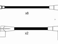 Set cablaj aprindere 0747 NGK pentru Mercedes-benz Sl