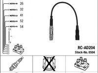 Set cablaj aprindere AUDI A8 (4D2, 4D8) - OEM - NGK: RC-AD204 - Cod intern: W02606602 - LIVRARE DIN STOC in 24 ore!!!