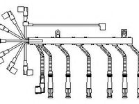 Set cablaj aprindere BMW 7 limuzina (E32) - BREMI 465L100