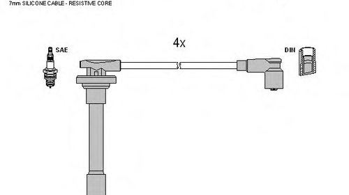 Set cablaj aprindere HONDA PRELUDE Mk IV (BB)