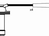 Set cablaj aprindere RENAULT LAGUNA I Grandtour (K56) (1995 - 2001) NGK 8492 piesa NOUA