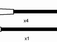 Set cablaj aprindere SUZUKI 1,3 SWIFT - OEM-NGK: 5408|RC-LC1201 - W02390160 - LIVRARE DIN STOC in 24 ore!!!