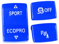 Set Capace Butoane Consola Schimbator Viteze Sport / Ecopro, Off, Pdc Compatibil Bmw Seria 1 F20 2011-2019 8063 Albastru