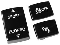 Set Capace Butoane Consola Schimbator Viteze Sport / Ecopro, Off, Pdc Compatibil Bmw Seria 3 F34 2012→ 8063 Negru