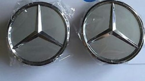 Set capace / capacele centrale argintii jante aliaj Mercedes 75mm