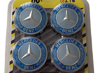 Set Capacele Jante Mercedes- Benz Albastru Deschis 68MM