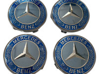 Set Capacele Jante Mercedes- Benz Albastru Deschis 68MM