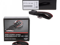 Set Carcasa Cheie + Breloc Cheie Alcantara Oe Mini John Cooper Works F54 F55 F56 82292469990 + 82292469989