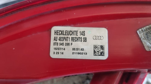 Set complet stopuri originale led Audi A5 Sportback
