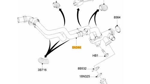 Set conducte apa Ford Fiesta Citroen/PEUGEOT 1.4 HDI