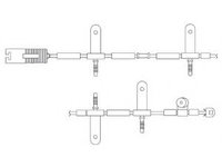 Set contacte avertizare, uzura placuta frana MINI MINI (R50, R53) (2001 - 2006) DELPHI LZ0165 piesa NOUA