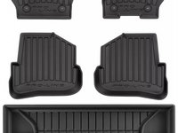 Set Covorase Auto Cauciuc Negro Audi A1 2010-2014 Sportback Pro Line Tip Tavita 3D 3D425835 + Tavita Portbagaj Negro Audi A1 2010-2014 Sportback TM549000