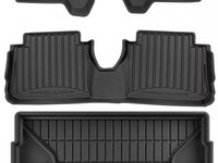 Set Covorase Auto Cauciuc Negro Citroen C3 Picasso 2008-2017 Pro Line Tip Tavita 3D 3D426351 + Tavita Portbagaj Negro Citroen C3 Picasso 2008-2017 TM549864