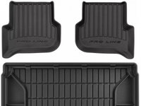 Set Covorase Auto Cauciuc Negro Seat Altea XL 2006-2015 Pro Line Tip Tavita 3D 3D407244 + Tavita Portbagaj Negro Seat Altea XL 2006-2015 TM404441