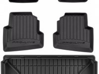 Set Covorase Auto Cauciuc Negro Skoda Fabia 2 2007-2014 Pro Line Tip Tavita 3D 3D407220 + Tavita Portbagaj Negro Skoda Fabia 2 2007-2014 Hatchback TM548164